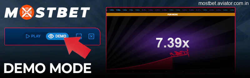 Aviator demo mode at Mostbet
