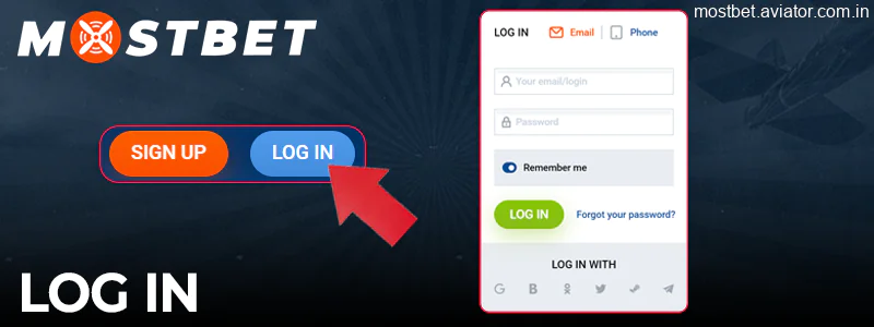 Log in to Mostbet website for playing Aviator