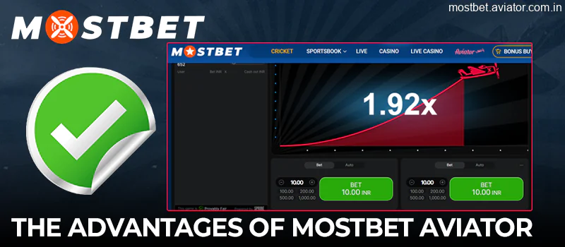 Mostbet advantages for playing Aviator